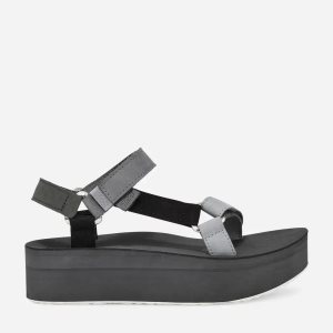 Teva Universal Leather Σανδαλια Πλατφορμεσ Γυναικεια - γκρι